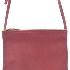 Celine Shoulder Bag Leather Red